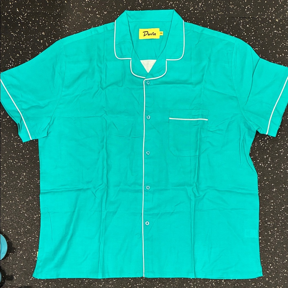 Davis Men's Teal Casual Button Down Shirt